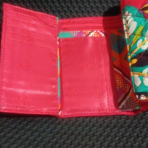 Vera Bradley Colorful Floral Wallet - Red, Green, Yellow - Picture 4 of 5